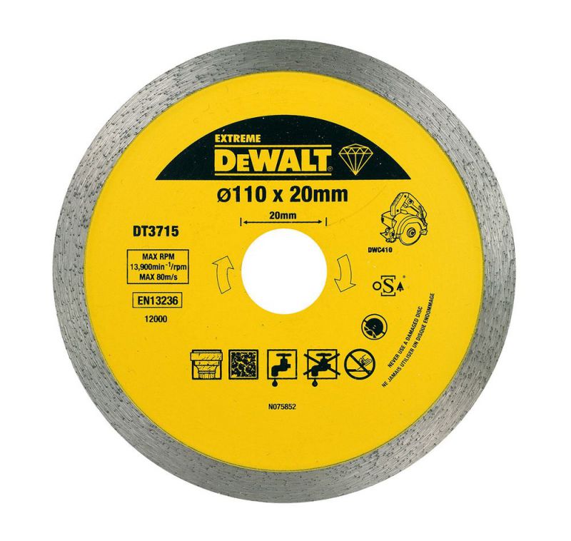 DeWalt Diamanttrennscheibe DWC410 Granit 110mm - DT3715-QZ