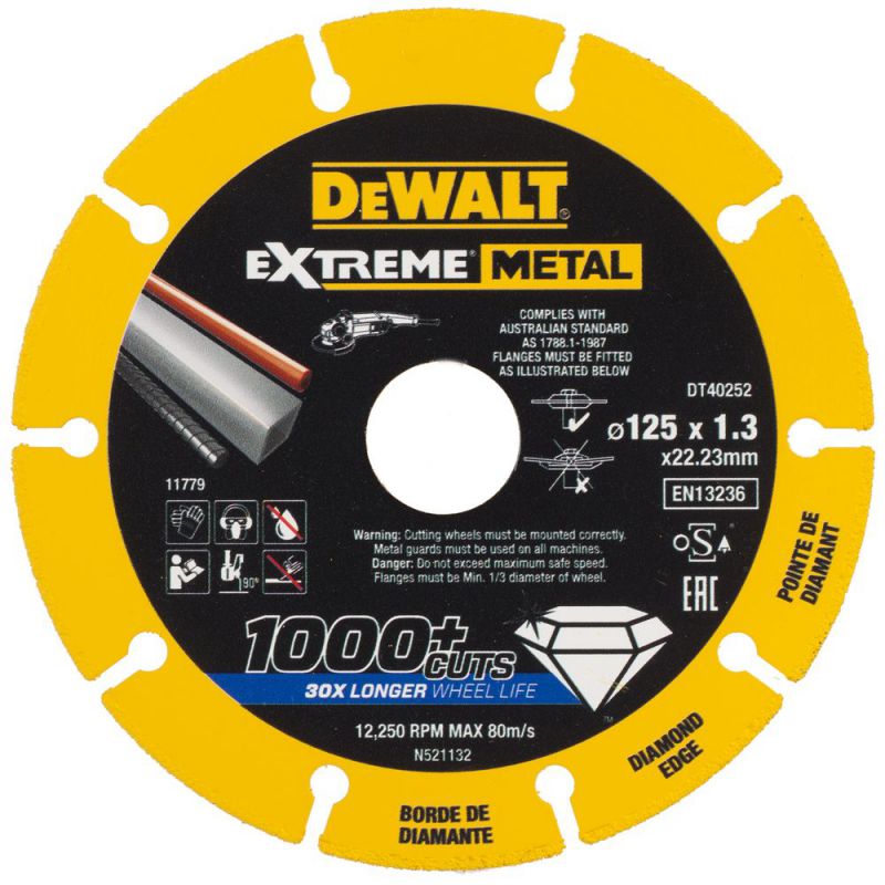 DeWalt Extreme Diamanttrennscheibe 125x1.3mm - DT40252-QZ