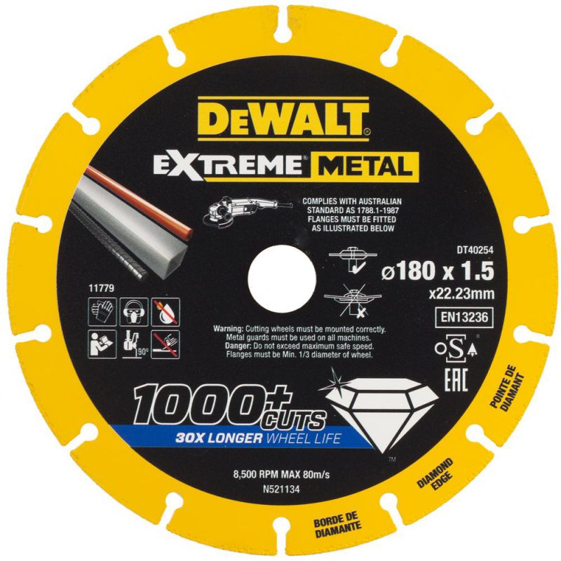 DeWalt Extreme Diamanttrennscheibe 180x1.5mm - DT40254-QZ