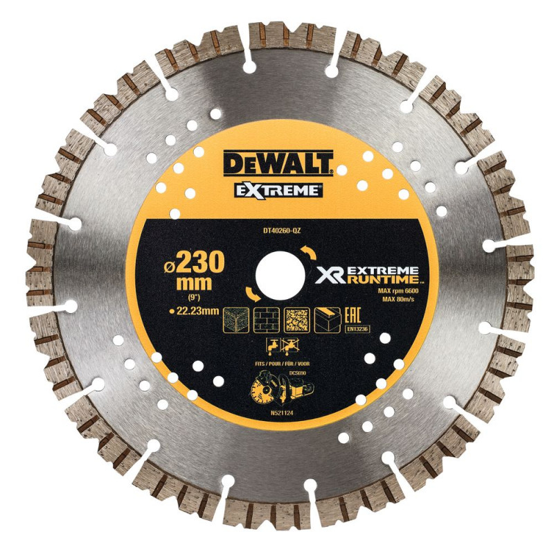 DeWalt XR Extreme Runtime Diamanttrennscheibe Trennschleifer 230/22.2mm - DT40260-QZ