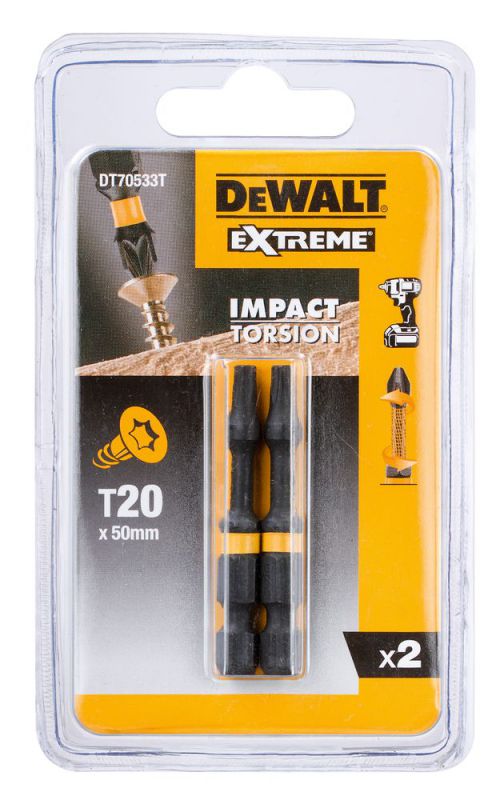 DeWalt Torsion Bit schlagf. T20 50mm 2Stk - DT70533T-QZ