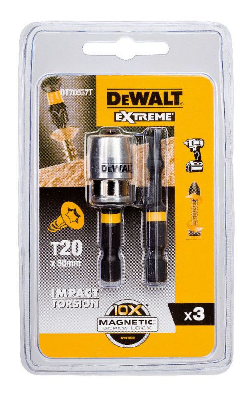 DeWalt Bit-Set 3-tlg. schlagf. T20 50mm - DT70537T-QZ