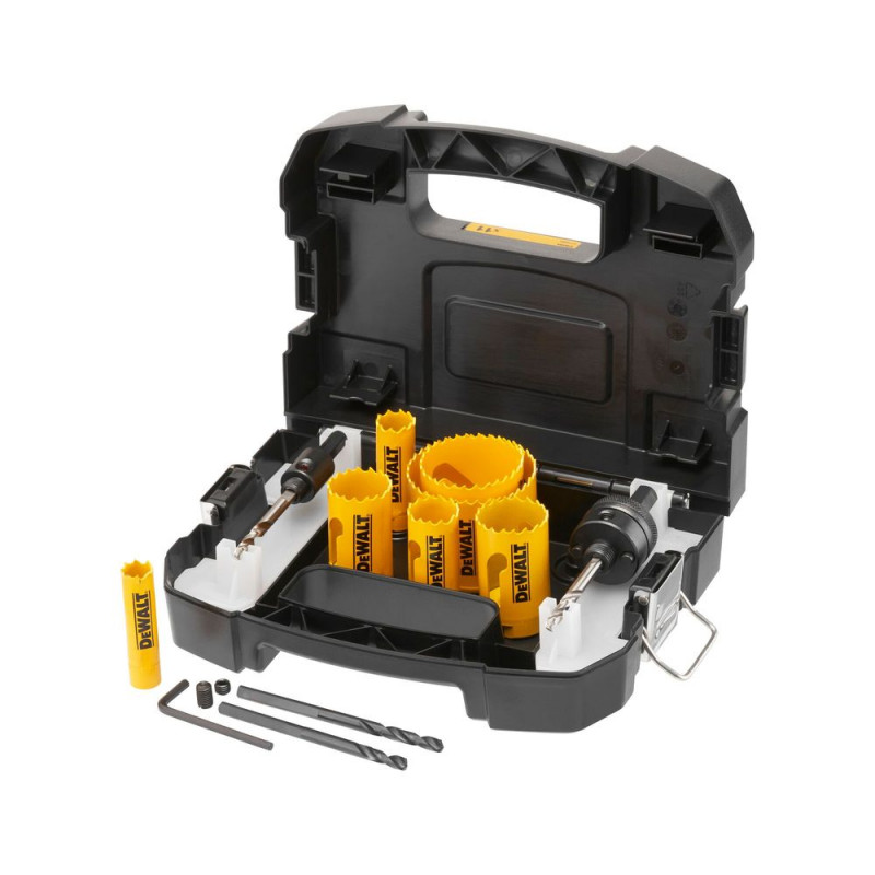 DeWalt Lochsägen-Set Bi-Metall Extreme, Elektriker-Set im Transportkoffer 11-tlg. - DT90354-QZ