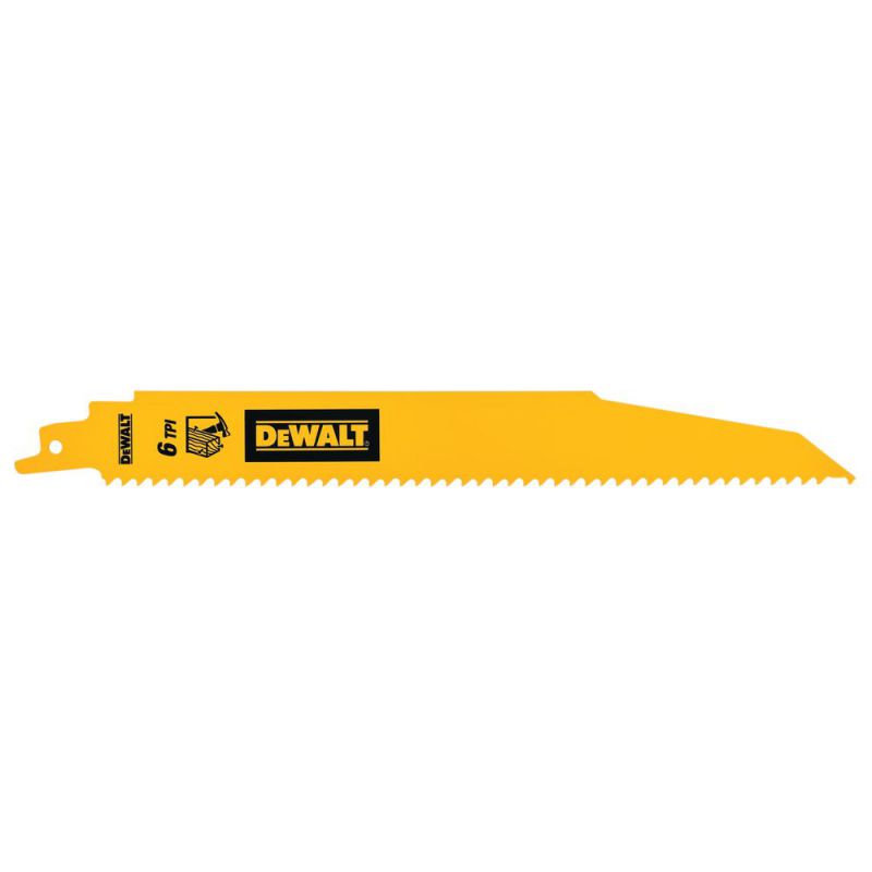 DeWalt Säbelsägeblatt Bi-Metall fuer nageldurchsetztes Holz 228mm 6TPI (5 Stück) - DT90381-QZ