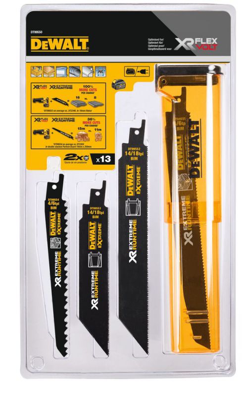 DeWalt XR Extreme Runtime Saebelsaegeblatt-Set 13-tlg. - DT99550-QZ