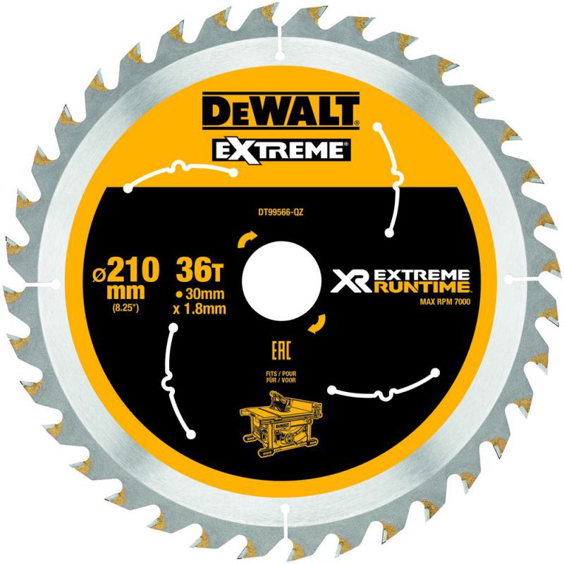 DeWalt XR Extreme Runtime Kreissaegeblatt stat. 210/30mm 36WZ/FZ - DT99566-QZ