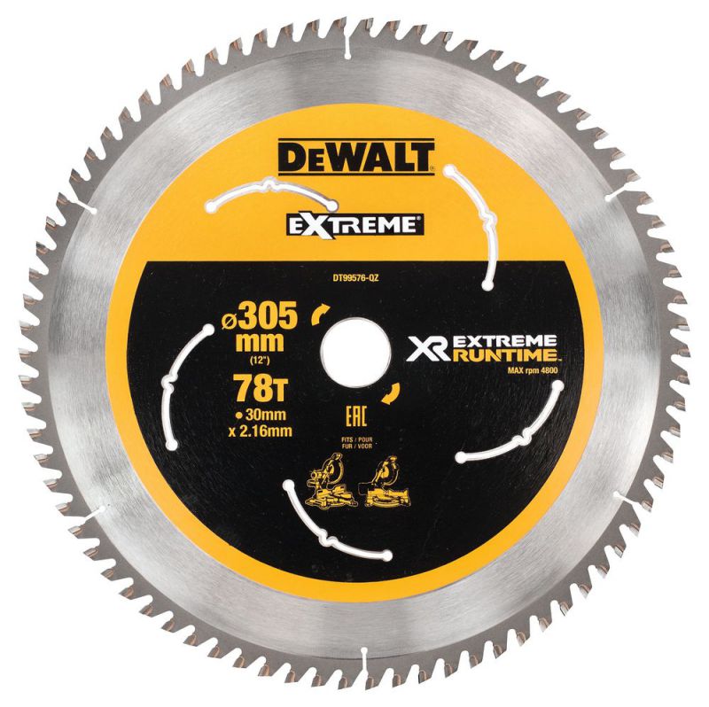 DeWalt XR Extreme Runtime Kreissaegeblatt stat. 305/30mm 78 WZ/FZ - DT99576-QZ