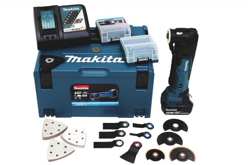 MAKITA Outil multifonctionnel sans fil 18 V / 5,0 Ah - DTM51RT1J3