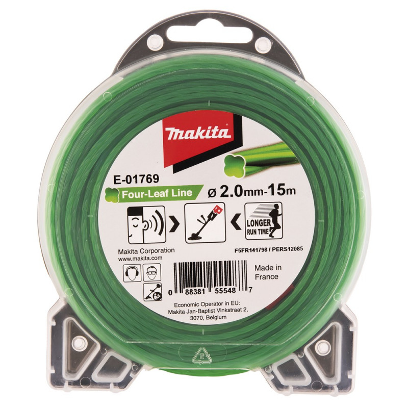 MAKITA Mähfaden Four Leaf 2,0 mm, 15 m (E-01769)