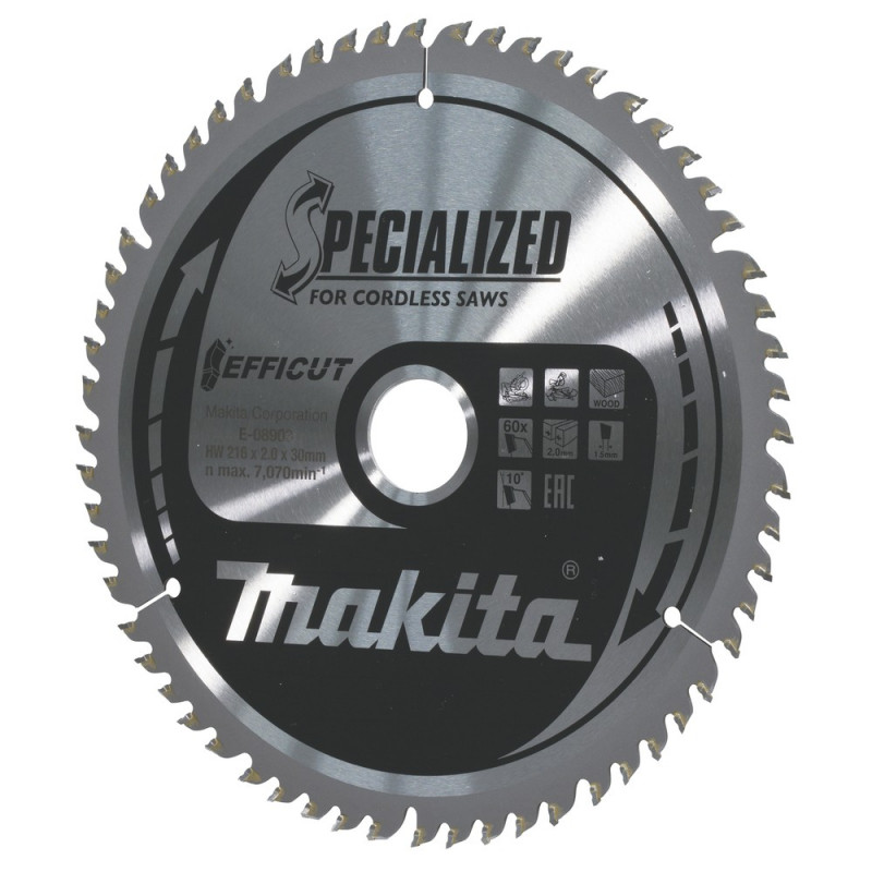 Makita Sägeblatt 216x2,0x30, 60Z EFFICUT - E-08903