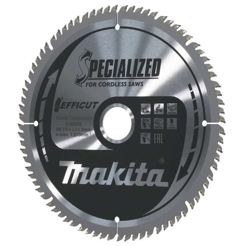 Makita Sägeblatt 216x1,5x30, 80Z EFFICUT - E-08919