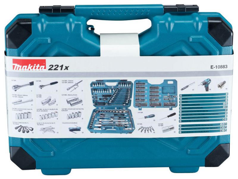 Makita Werkzeugset 221-teilig - E-10883