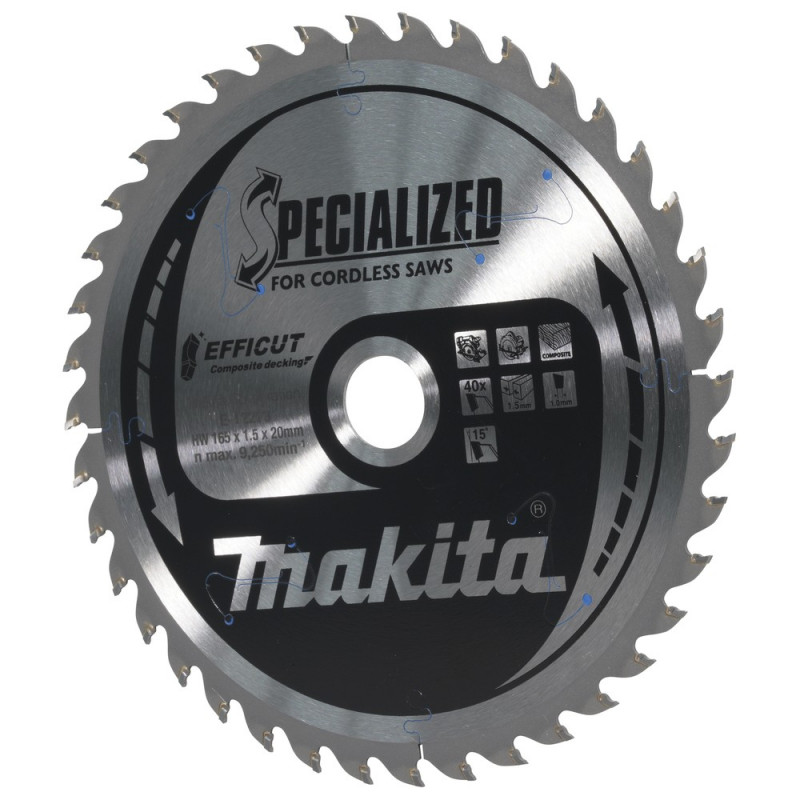 Makita Sägeblatt 165x1,5x20, 40Z EFFICUT - E-12223