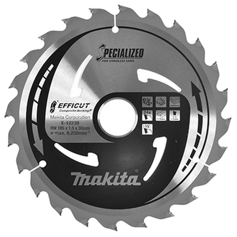 Makita Sägeblatt 185x1,5x30, 24Z EFFICUT - E-12239