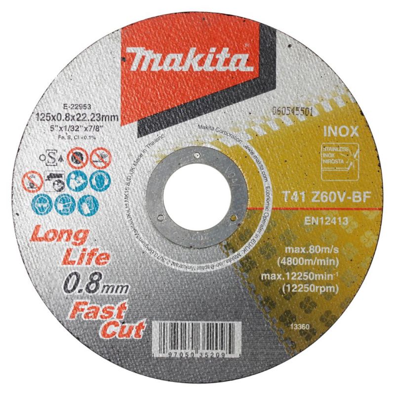MAKITA Trennscheibe 125x0,8mm INOX (E-22953)