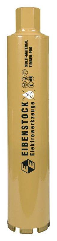 EIBENSTOCK Diamant-Trocken-Bohrkrone Multi-Material TIMBER-PRO 1¼", Ø 82 mm, 350 mm Nutzlänge, 7 Segmente  - 36W08200