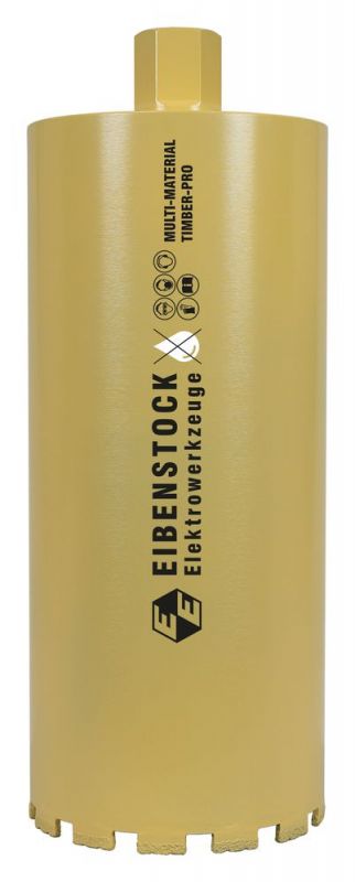 EIBENSTOCK Diamant-Trocken-Bohrkrone Multi-Material TIMBER-PRO 1¼", Ø 162 mm, 350 mm Nutzlänge, 13 Segmente  - 36W16200