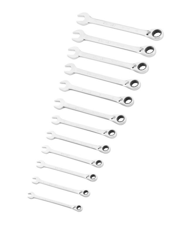 Stanley FATMAX Schraubenschlüssel Set mit Ratsche, 12-teilig - FMMT82849-0