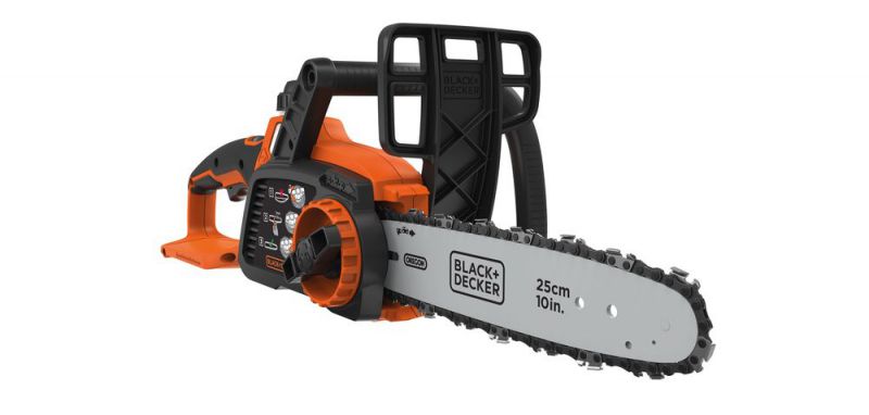 Black + Decker 18V Akku-Kettensaege, 25 cm, Lieferumfang ohne Akku und Ladegerät - GKC1825LB-XJ