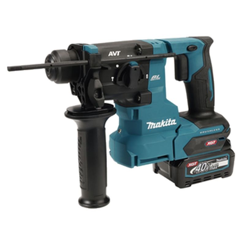 MAKITA Akku-Kombihammer SDS-PLUS 40V max. inkl. Schnellladegerät DC40RA und 2x Akkus BL4025 2,5 Ah im MAKPAC - HR010GD201