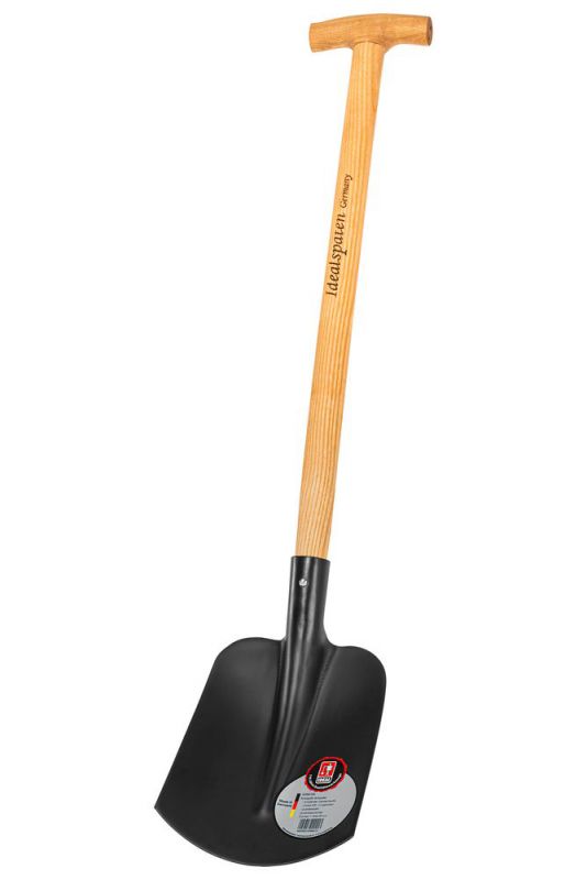 IDEAL Pelle compacte Ideal Spade, pelle à sable Emsländer, taille. 000, 1/2 caisse, noir, poignée en T frêne 63 cm - 02060195