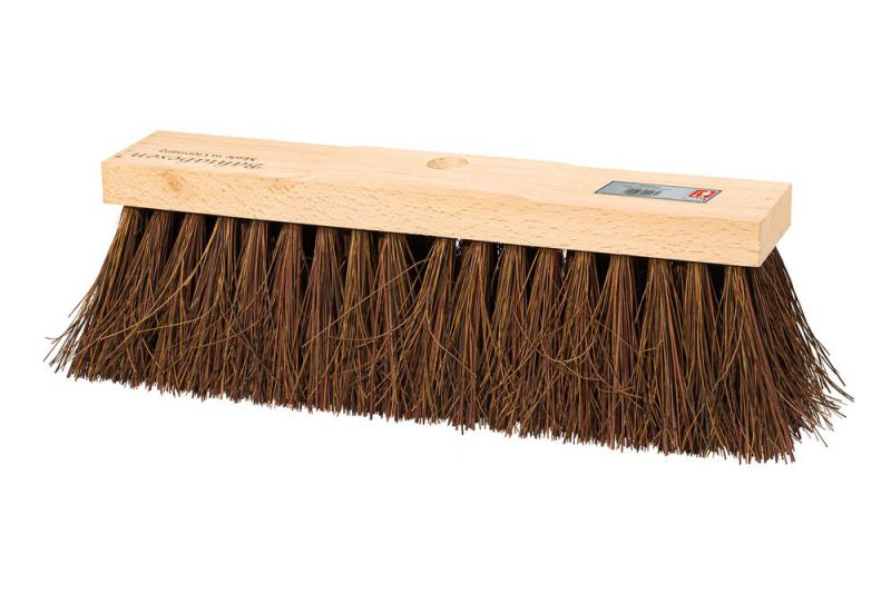 IDEAL Balai de pavage professionnel Idealspaten 400 MM, fibres naturelles Bahia, bois de selle en hêtre, sans manche - 50100400