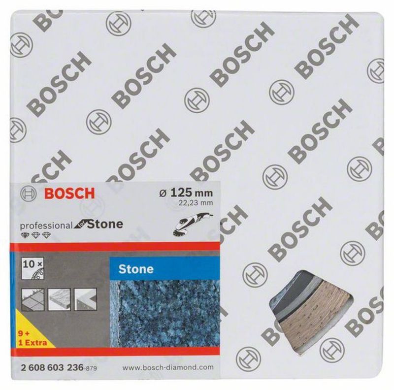 Bosch Diamanttrennscheibe Standard for Stone, 125 x 22,23 x 1,6 x  