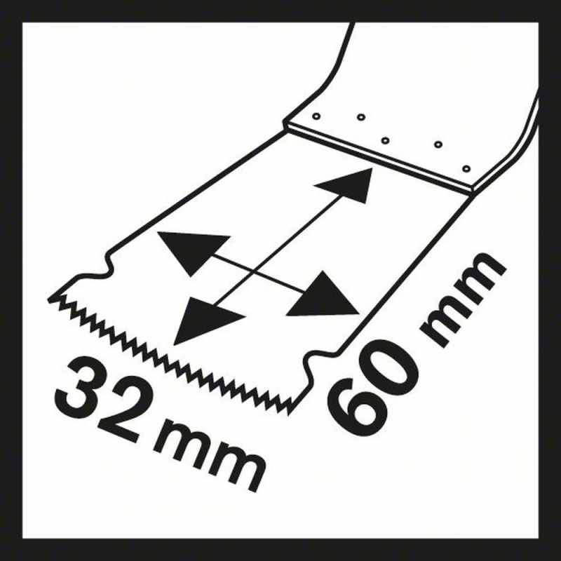Bosch 2608662558 Tauchsägeblatt PAIZ 32 APB 60 x 32 mm Holz und Metal Starlock+