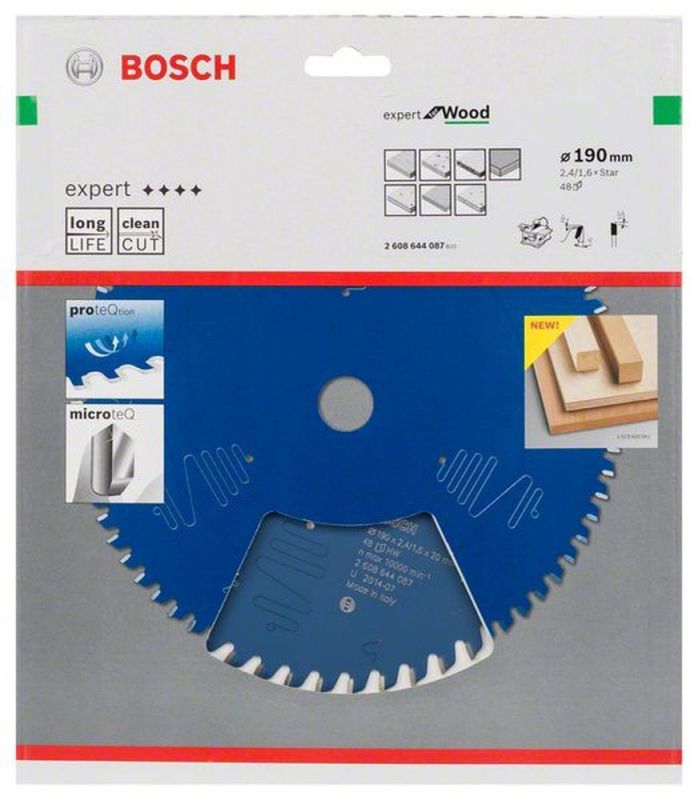 Bosch Kreissägeblatt Expert for Wood, 190 x 2,4 mm, 48 2608644087  