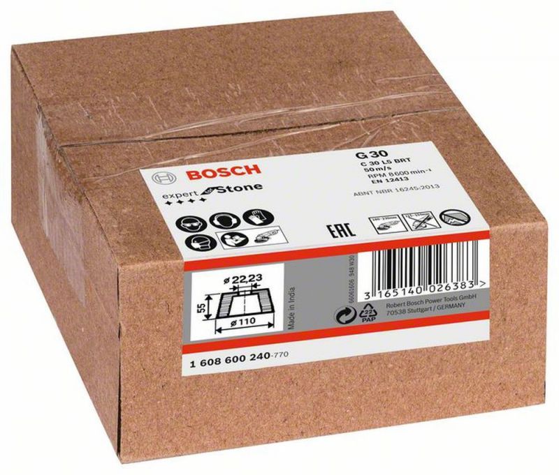 36 Bosch Professional Zubeh/ör 1608600240 Schleiftopf 110 mm konisch 90 mm 55 mm