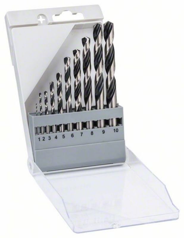 Bosch Metallspiralbohrer HSS-Set PointTeQ, DIN 338, 10-teilig 2608577348