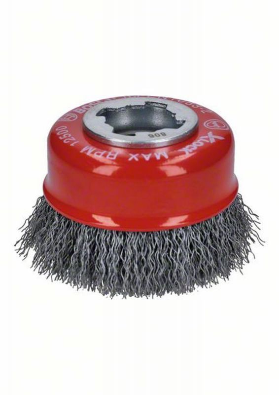 Bosch Topfbürste X-LOCK Clean for Metal, 75 mm, 0,3 mm, gewellter Stahldraht 2608620725