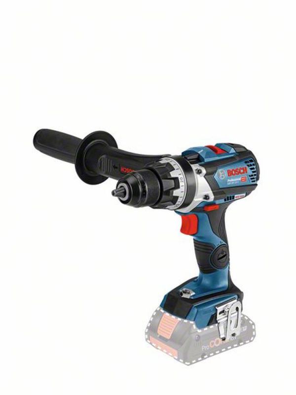 Bosch Akku-Bohrschrauber GSR 18V-110 C, Solo Version mit Zusatzhandgriff 06019G0108