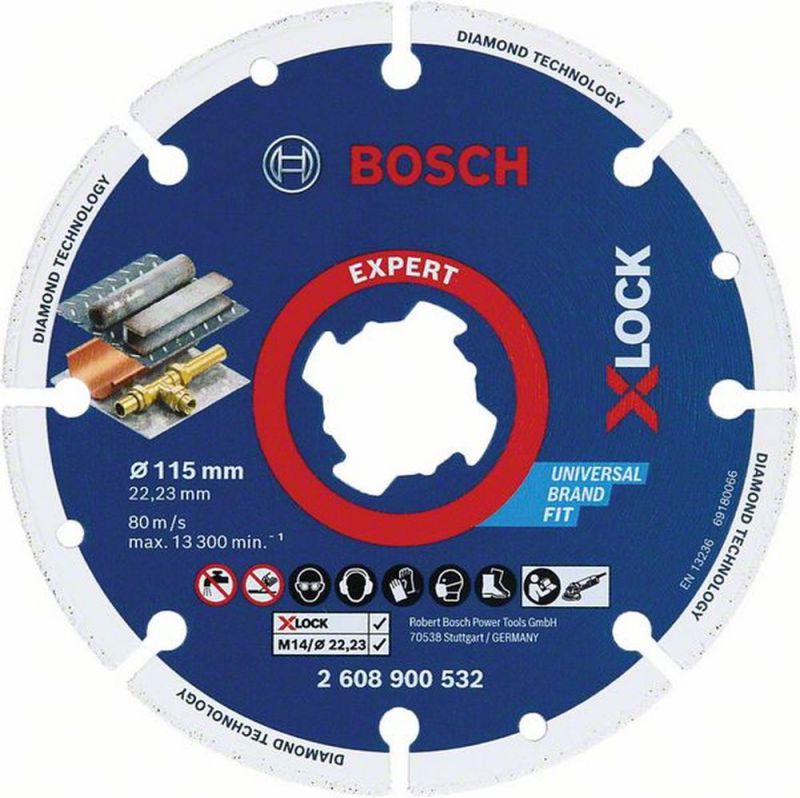 Bosch Diamanttrennscheibe X-LOCK Best for Metal 115 x 22,23 mm 2608900532