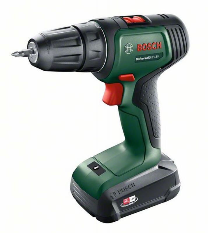 Bosch Akku-Zweigang-Bohrschrauber UniversalDrill 18V mit 1x Akkupack, Ladegerät 06039D4001