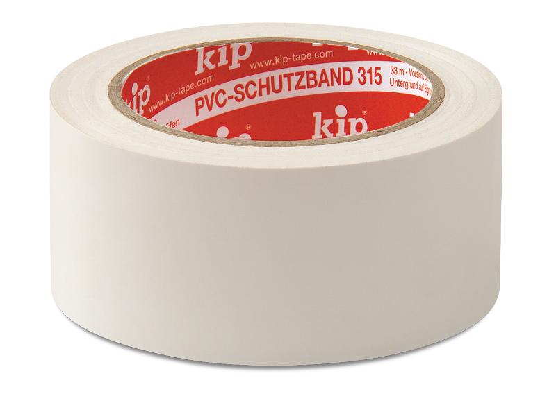 KIP 315 PVC-Schutzband – glatt, weiß 30mm x 33m (60 Rollen) - 315-53