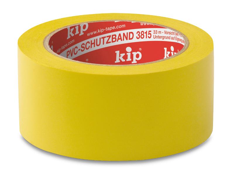 KIP 3815 PVC-Schutzband – glatt, gelb        50mm x 33m (36 Rollen) - 3815-15