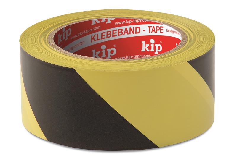 KIP 339 PVC-Warnband Extra gelb/schwarz 170 my 50mm x 33m (36 Rollen) - 339-57