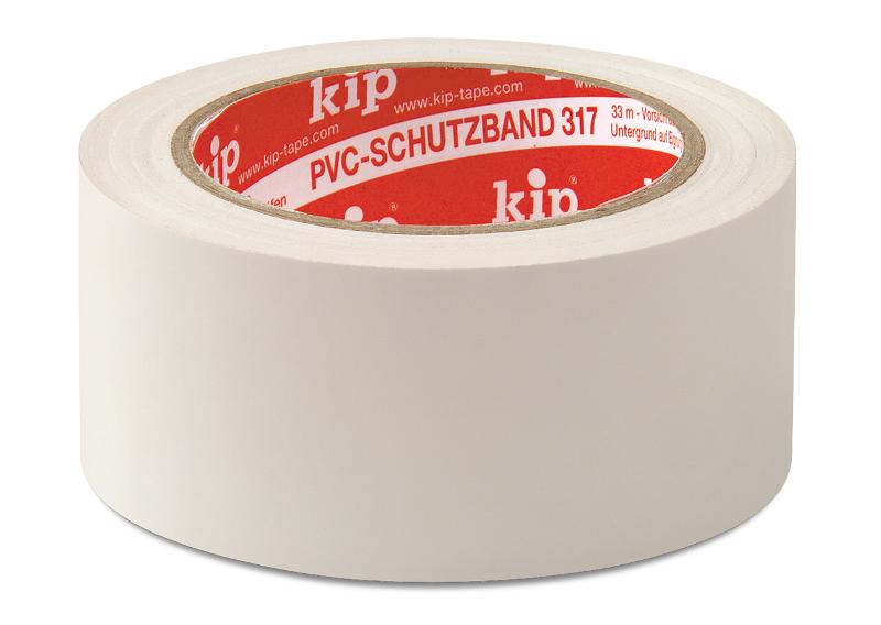 KIP 317 PVC-Schutzband – glatt, weiß 30mm x 33m (60 Rollen) - 317-53