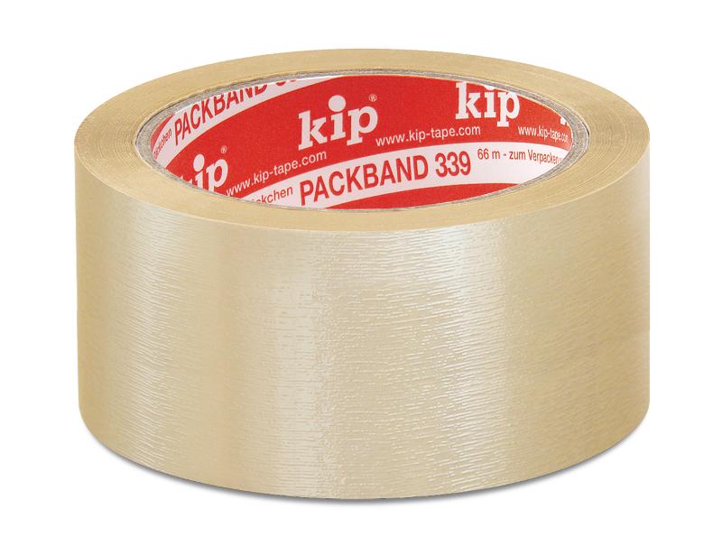 KIP 339 PVC-Packband – transparent, 35 my     50mm x 66m (36 Rollen) - 339-30