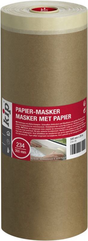 KIP 234 MASKING-TEC® Papier Masker - natur 300mm x 25m (10 Rollen) - 234-29