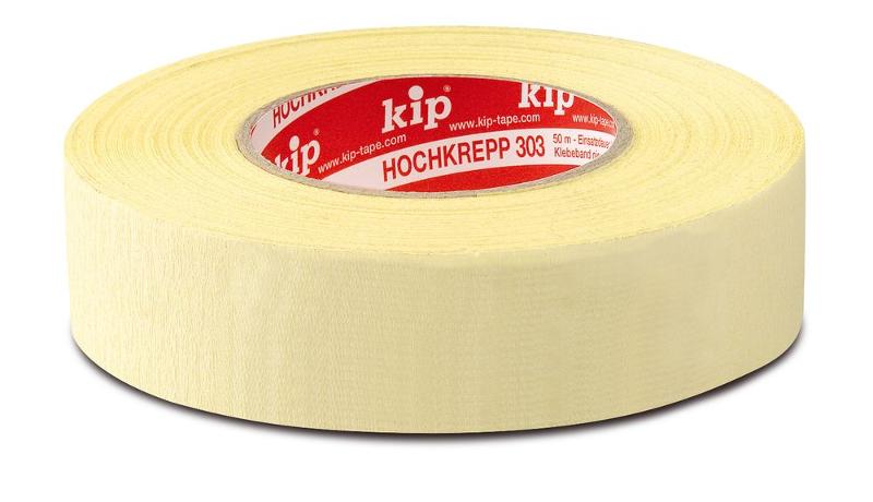 KIP 303 Hochkrepp - gelb 50mm x 50m (18 Rollen) - 303-50