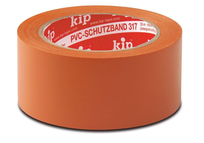 KIP 317 PVC-Schutzband – glatt, orange 30mm x 33m (60 Rollen) - 317-63