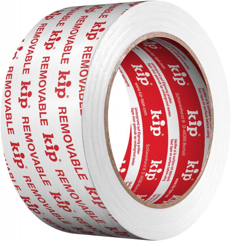 KIP 362 PVC-Fixierband - weiß 50mm x 33m (36 Rollen) - 362-55