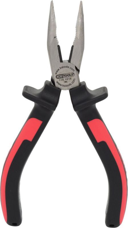 KS TOOLS ERGOTORQUE Pinces à bec demi-rond, 165mm - 115.1018
