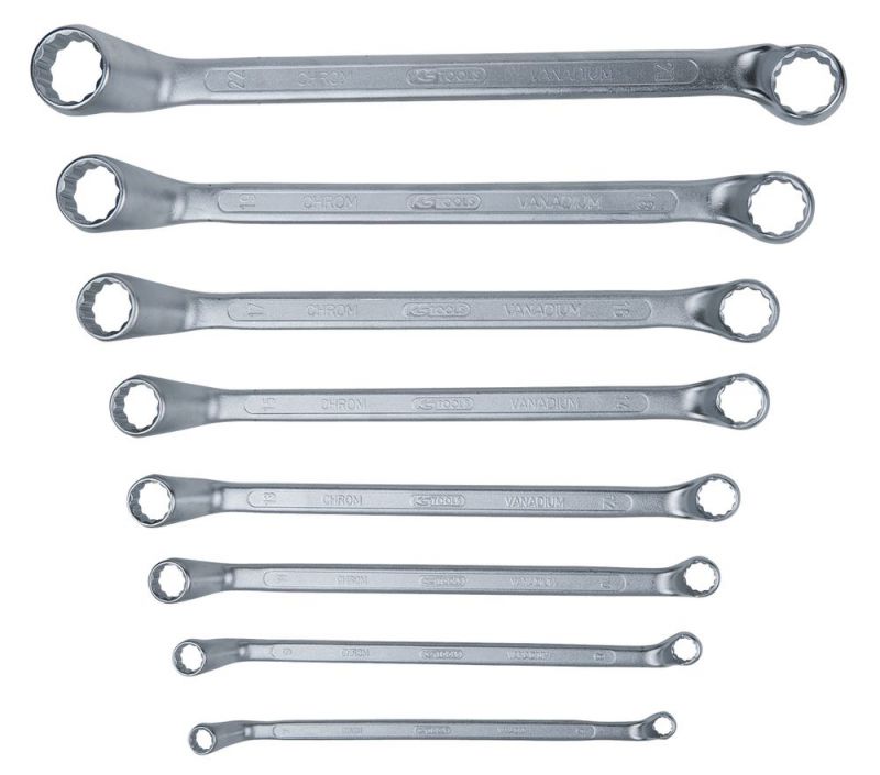 KS TOOLS Clés polygonales contre-coudées, 8 pcs 6-22mm - 517.0248