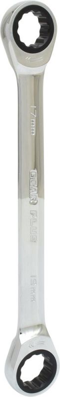 KS Tools GEARplus Doppel-Ratschenringschlüssel, 17x19mm - 503.4507