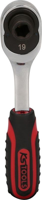 KS TOOLS 1/4" Cliquet réversible porte-embouts CHROMEplus, 72 dents, 115mm - 918.1495