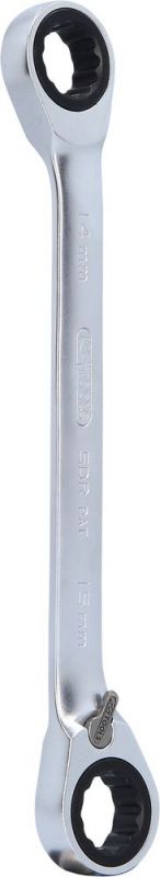 KS Tools GEARplus Doppel-Ratschenringschlüssel umschaltbar 14x15mm - 503.4576