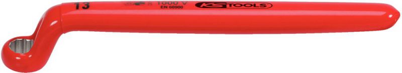 KS TOOLS Clé à douille avec revêtement isolant, contre-coudée, 17 mm - 117.1317